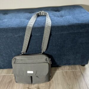 Baggallini Gray Messenger Bag with Minimalist Design